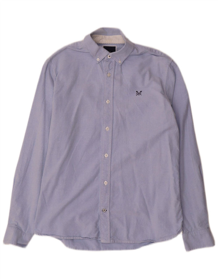 CREW TØJ Herre Slim Fit skjorte Medium Blue Cotton