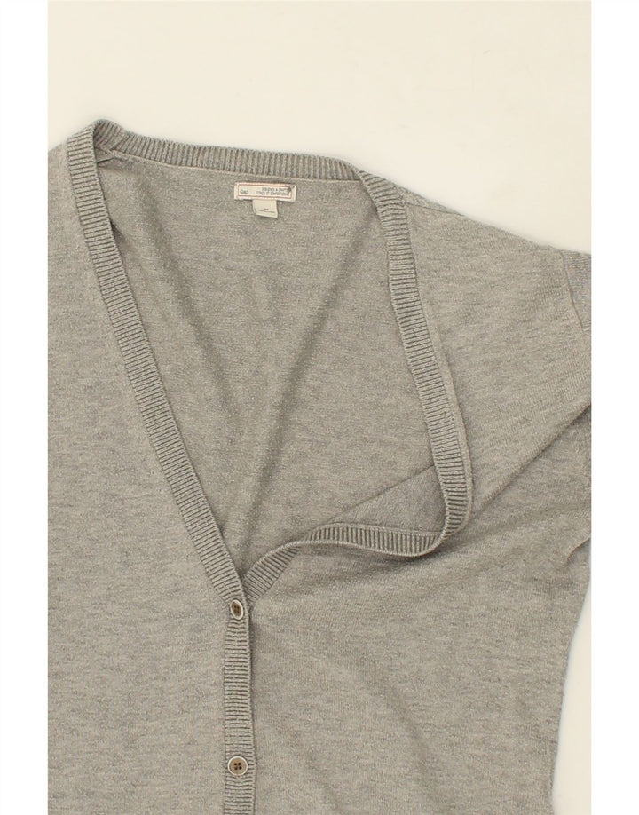 GAP Womens Cardigan Sweater UK 12 Medium Grey Nylon Vintage Gap and Second-Hand Gap from Messina Hembry 