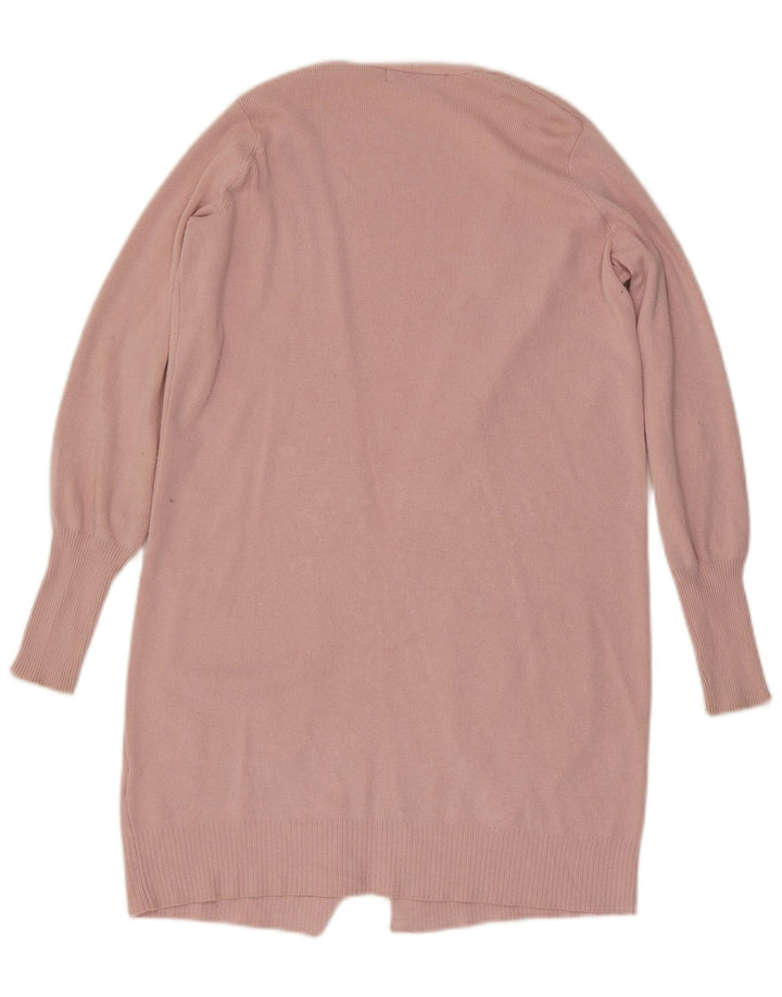 Marks & Spencer Dame Oversized Longline Cardigan Sweater UK 6 XS Pink