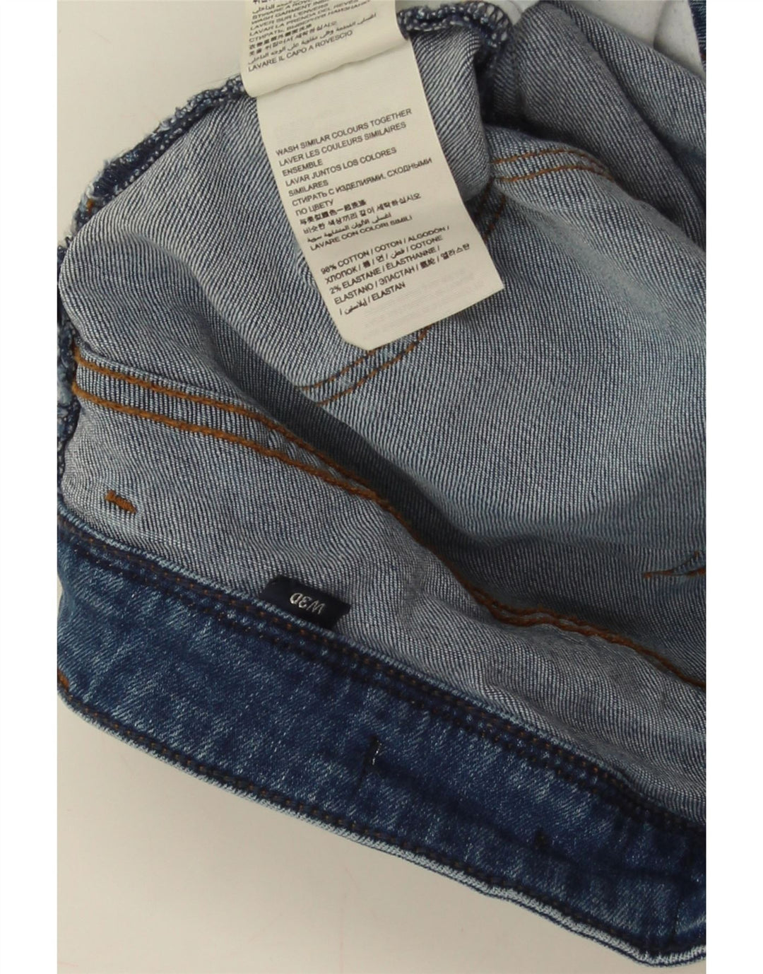SUPERDRY denimshorts til kvinder W30 mellemblå bomuld