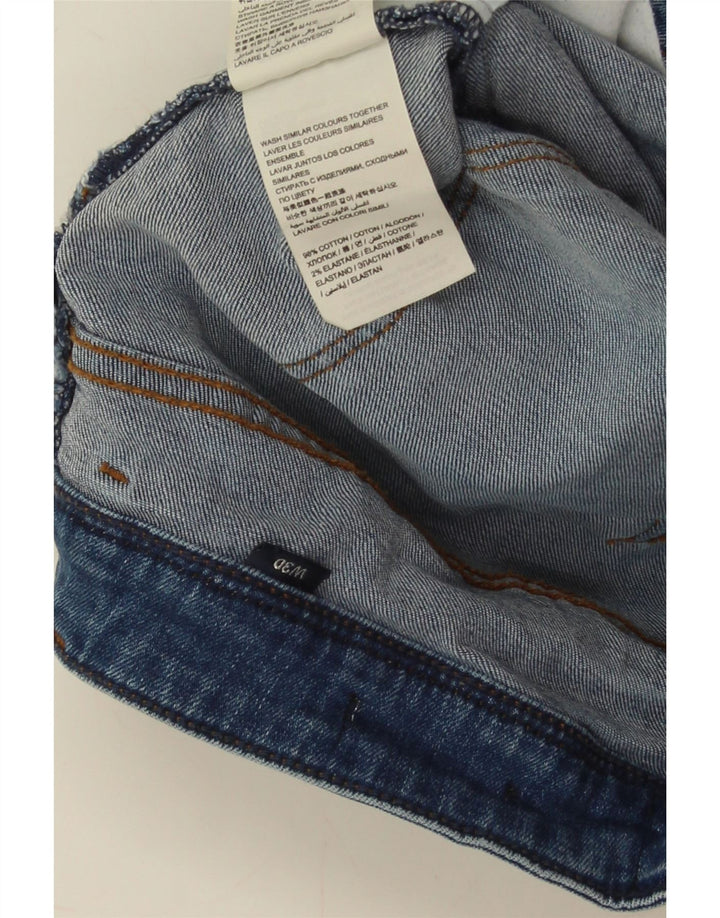 SUPERDRY denimshorts til kvinder W30 mellemblå bomuld