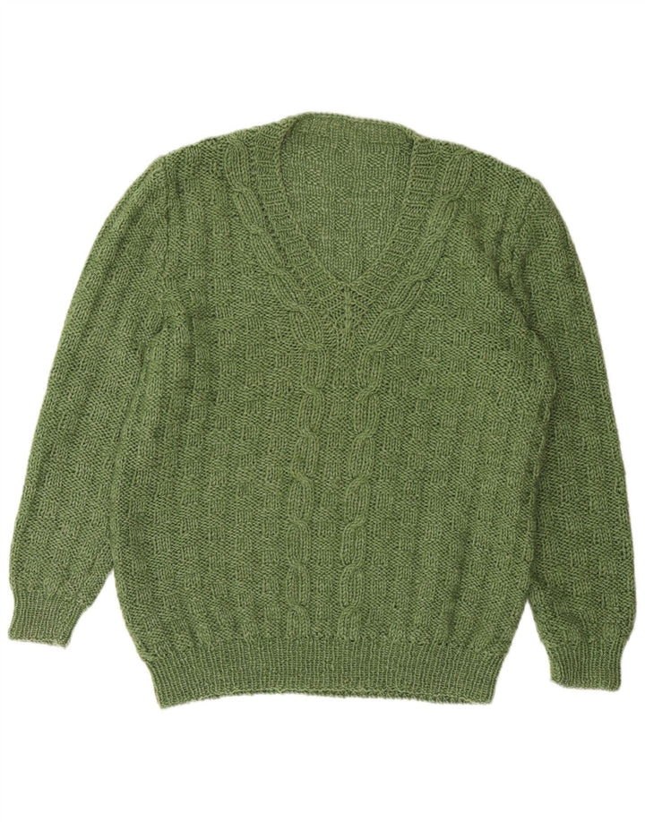 Vintage herre V-hals sweater 2XL Grøn