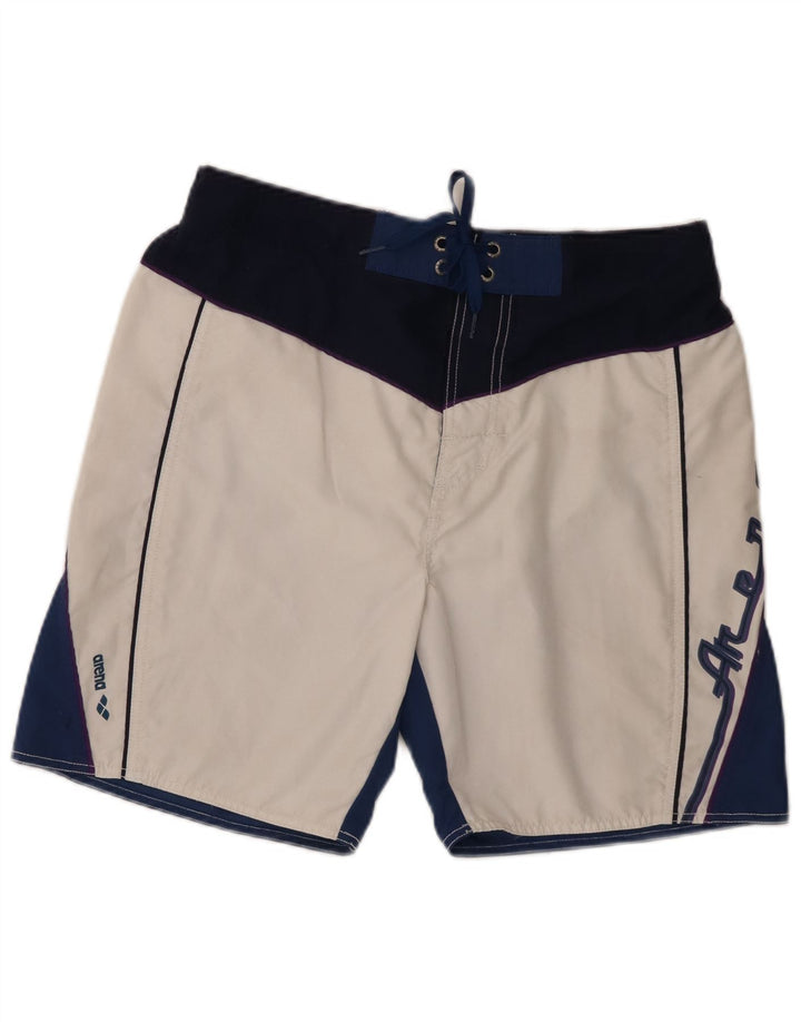 Arena Grafiske svømmeshorts til mænd Medium Blue Colourblock Polyester