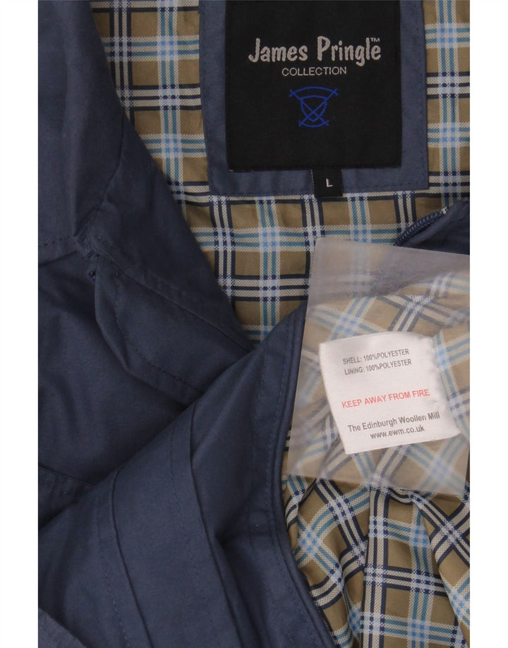 James Pringle Herre Bomber Jacket UK 40 Large Blue Polyester