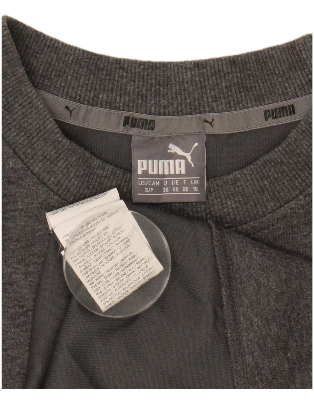 Puma Kvinders Oversized Grafisk Jumper Kjole UK 10 Small Grey Flecked