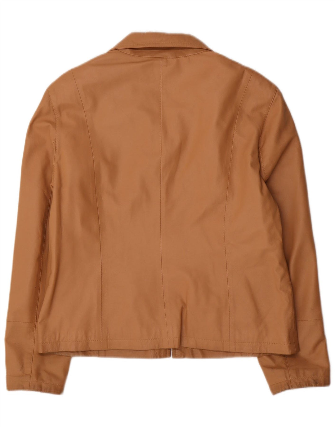 Franco Callegari Womens Bomber Læderjakke UK 16 Large Beige Læder