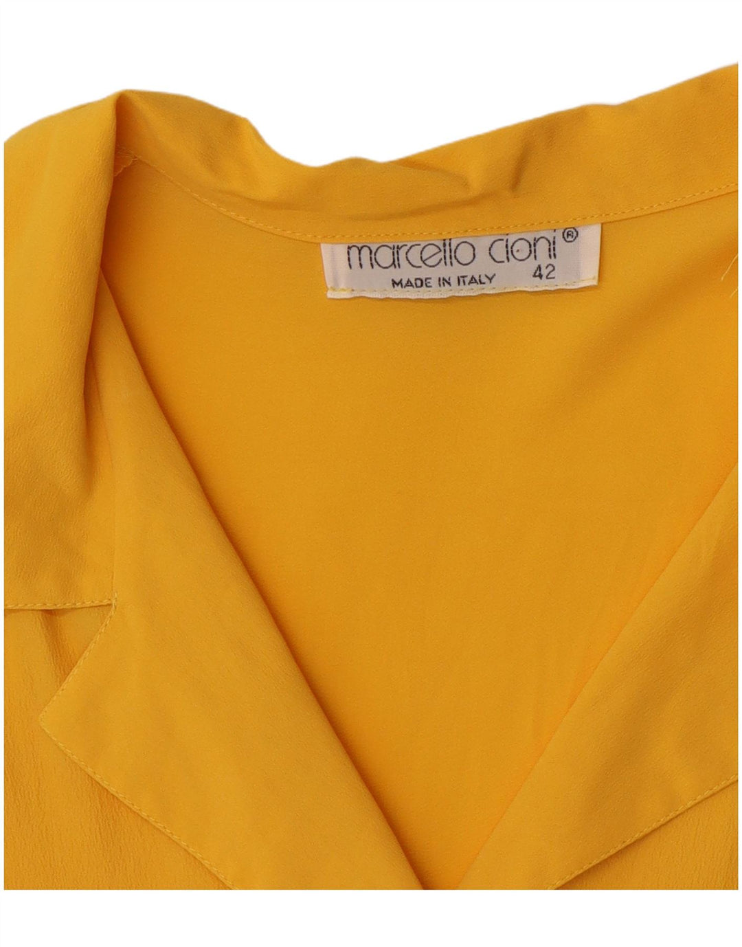 Marcello Cioni Dame Kortærmet Bluse IT 42 Medium Gul