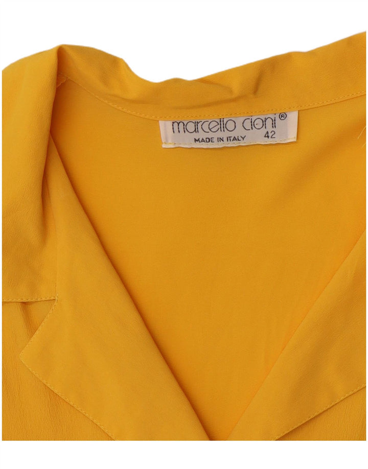 Marcello Cioni Dame Kortærmet Bluse IT 42 Medium Gul