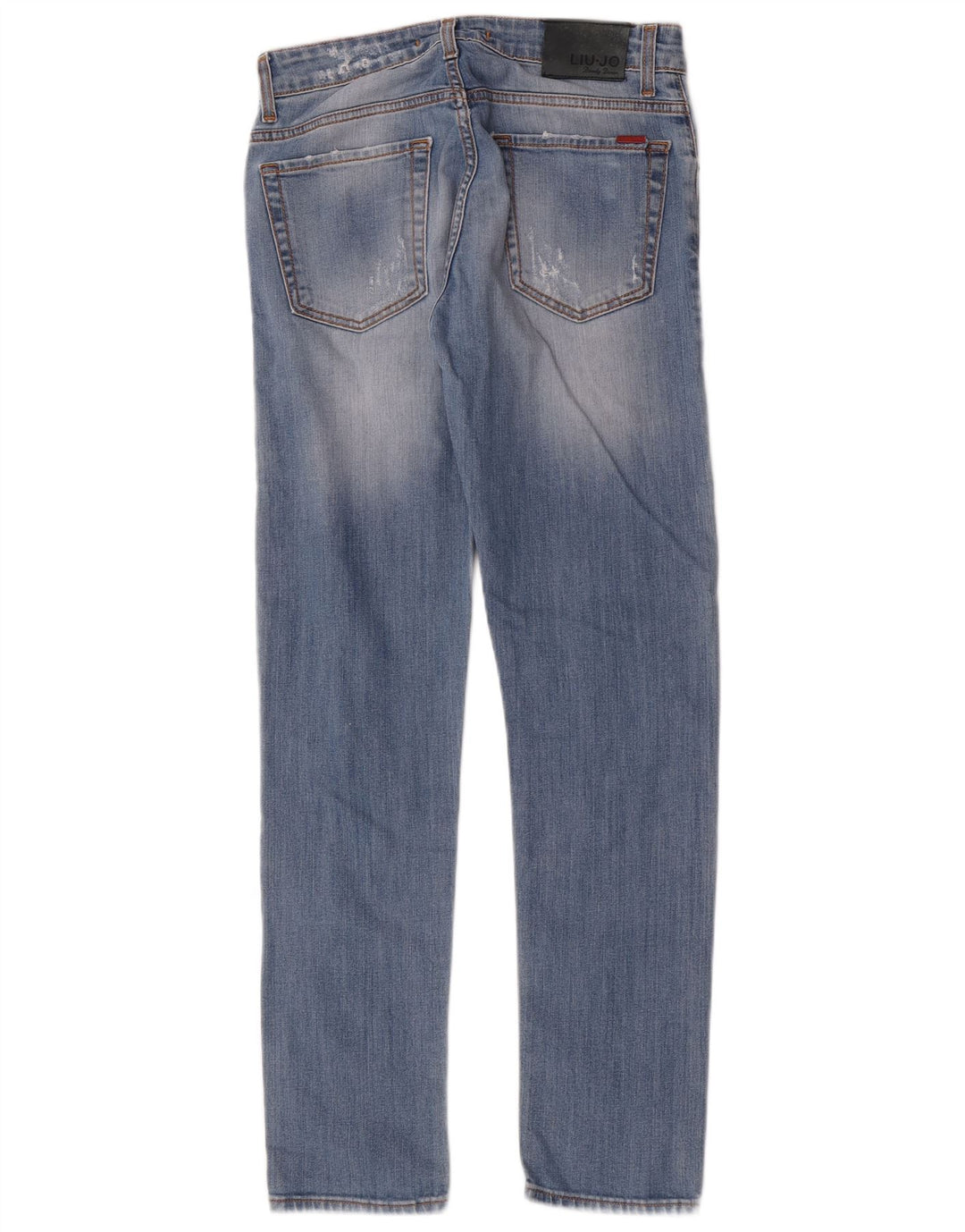 Liu Jo Mens Distressed Slim Jeans W30 L32 Blå Bomuld