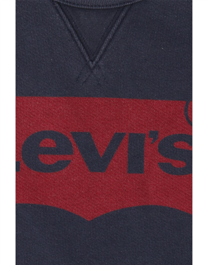 LEVI'S Grafisk sweatshirt til mænd XL Marineblå bomuld