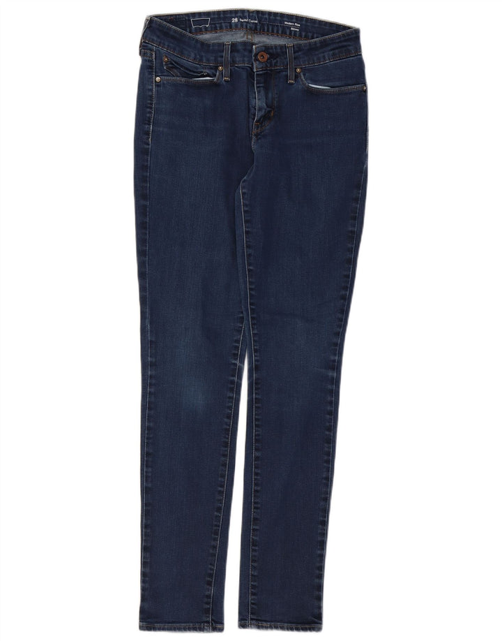 LEVI'S Dame Demi Curve Modern Rise Skinny Jeans W28 L30 Marineblå Bomuld