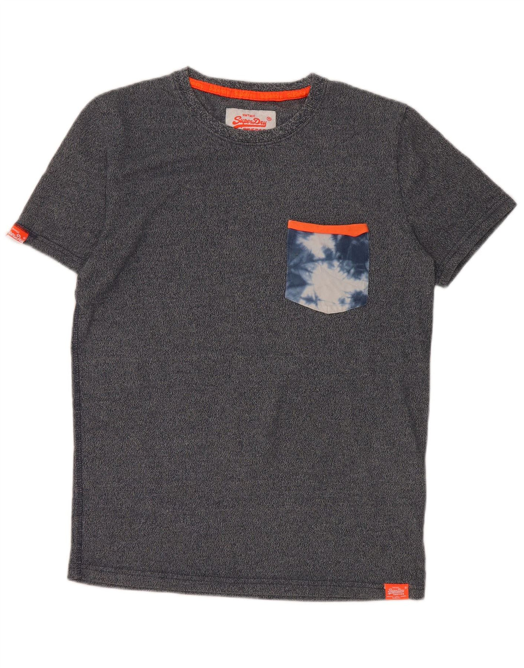 Superdry Herre T-shirt Top Lille grå Tie Dye Bomuld