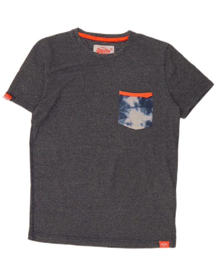 Superdry Herre T-shirt Top Lille grå Tie Dye Bomuld