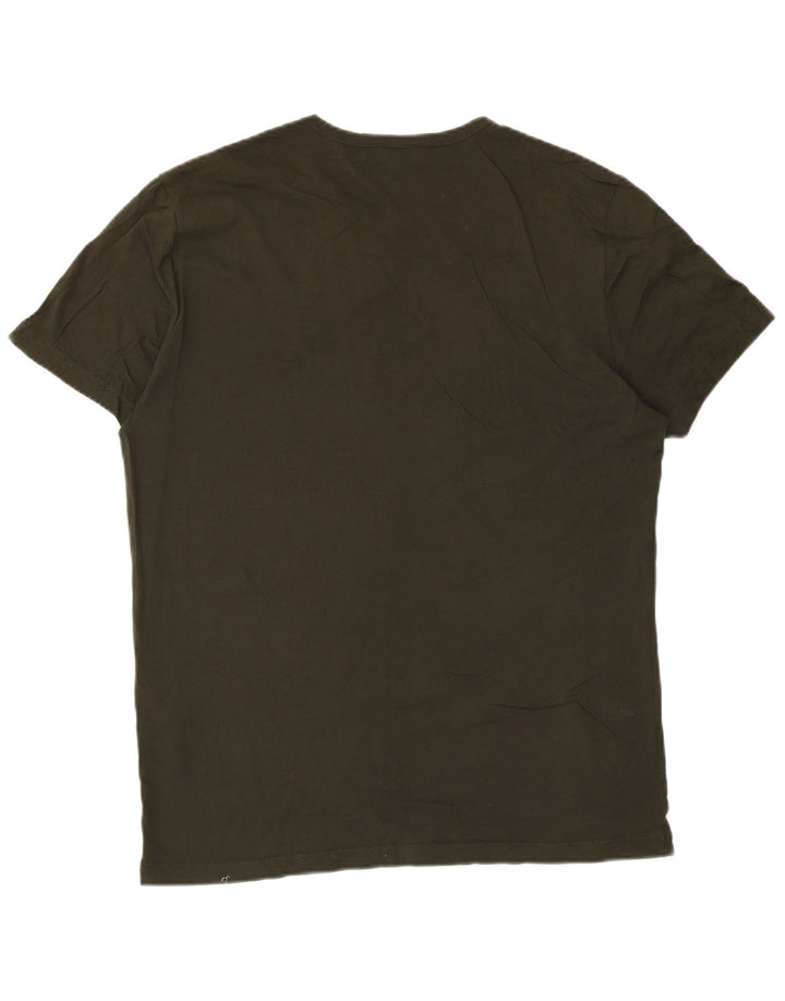 Reiss Herre T-Shirt Top Medium Khaki Bomuld