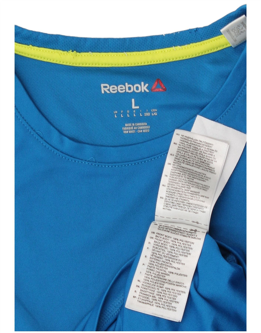 Reebok Herrevest Top Stor Blå Polyester