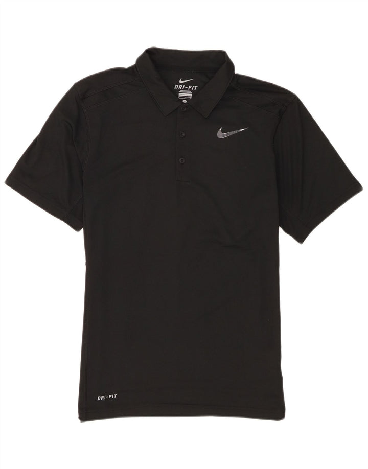Nike Dri Fit poloshirt til mænd, lille sort polyester
