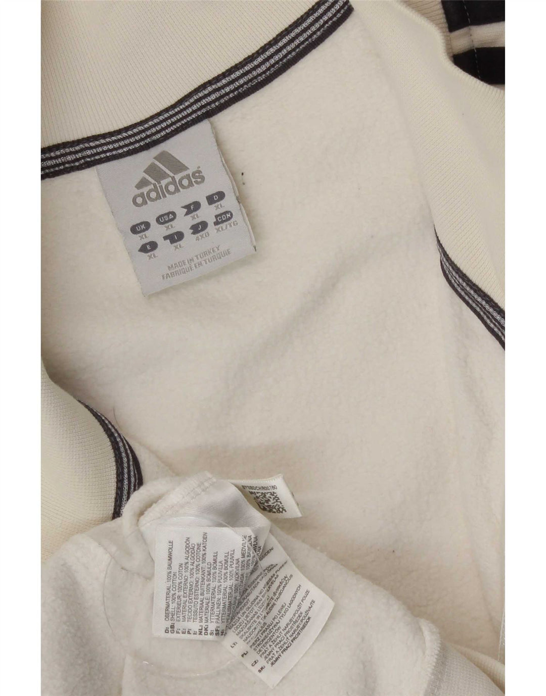 Adidas Træningsdragt til mænd Topjakke XL Off White Bomuld