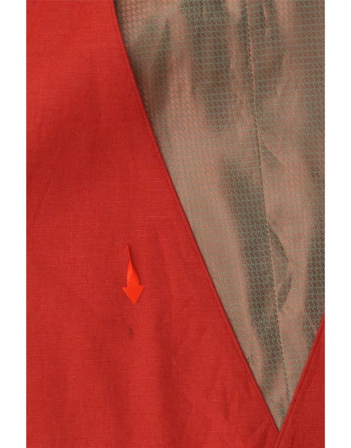 VINTAGE Herrevest IT 50 Medium Rød Colourblock Viscose