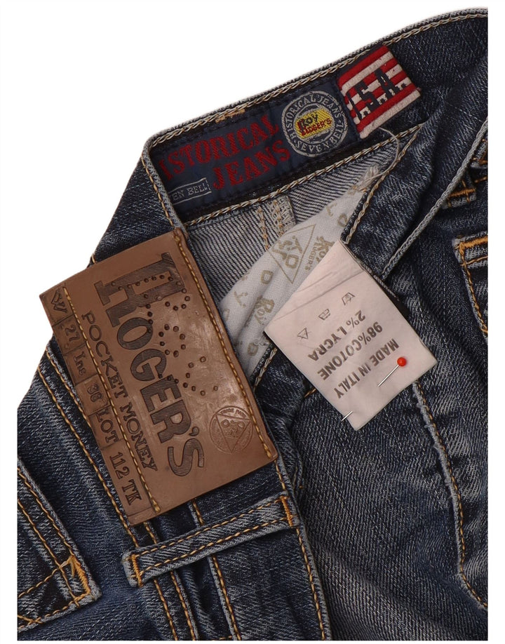 Roy Rogers Dame Slim Jeans W27 L32 Marineblå Bomuld