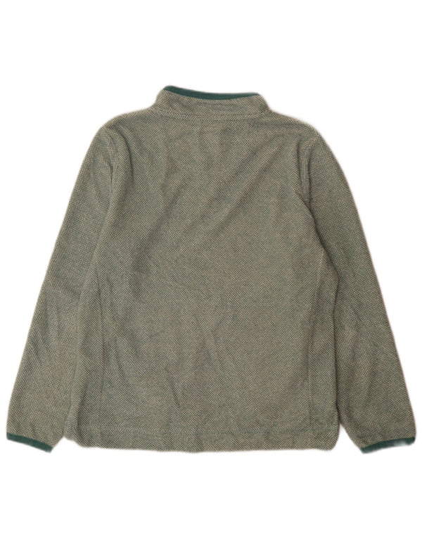 Weird Fish Womens Zip Neck Sweatshirt Jumper UK 14 Large Green Polyester
