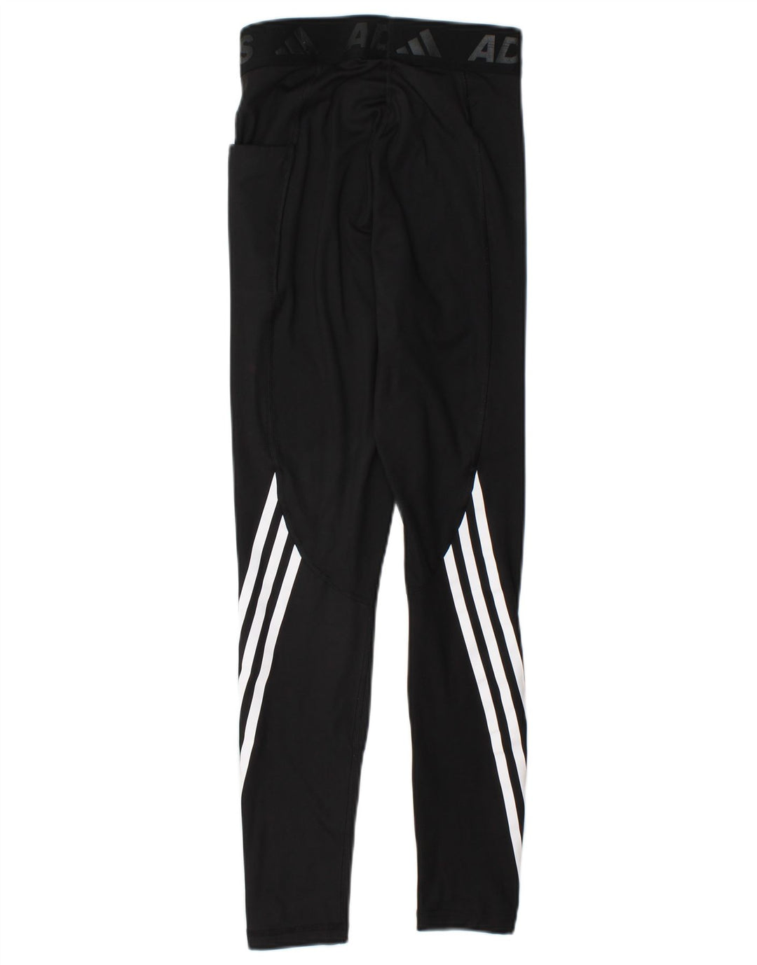 ADIDAS grafiske leggings til kvinder UK 4/6 XS sort polyester