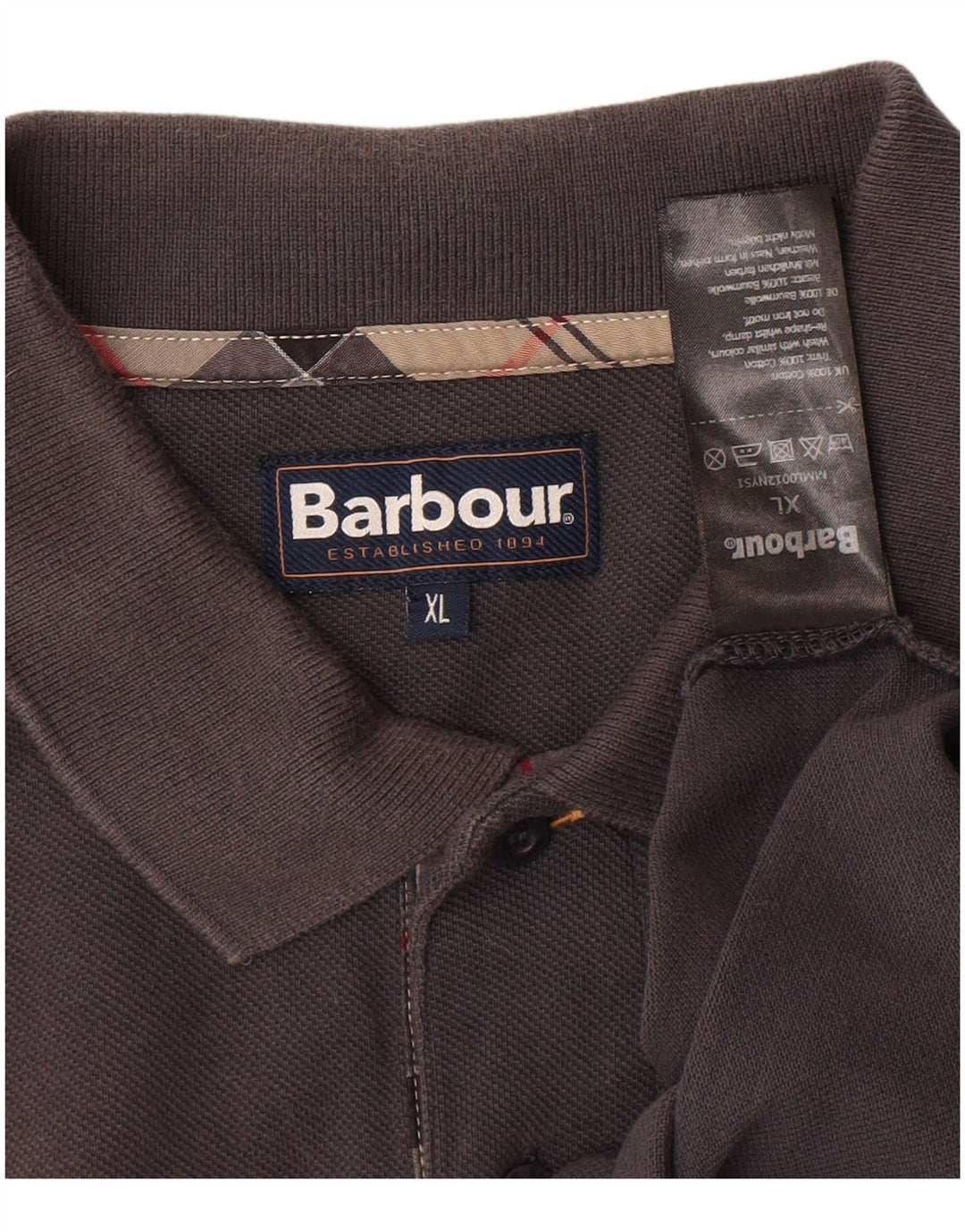 Barbour herre poloshirt XL grå bomuld