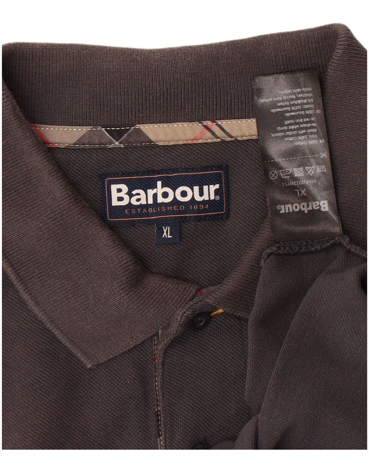 Barbour herre poloshirt XL grå bomuld