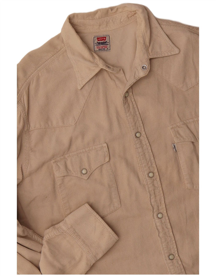 Levi's Herre fløjlsskjorte XL Beige Bomuld