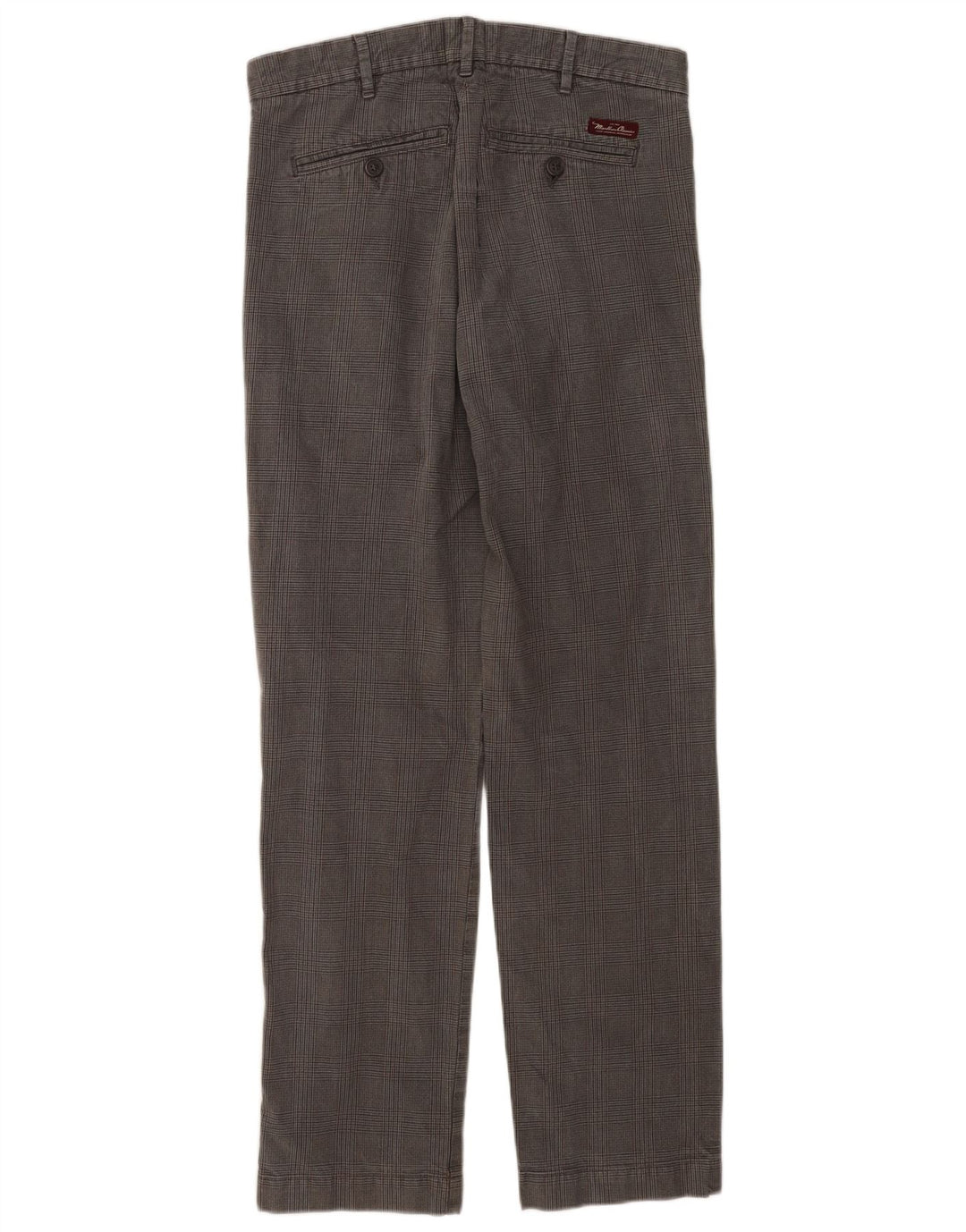 Marlboro Classics Herre Pegged Chino Bukser W36 L34 Grå ternet bomuld