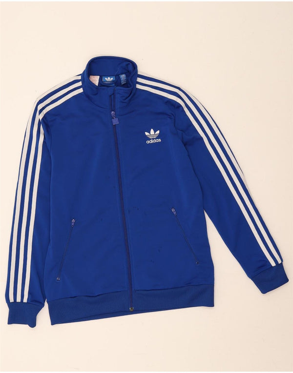 Adidas drenge grafisk træningsdragt topjakke 13-14 år blå polyester