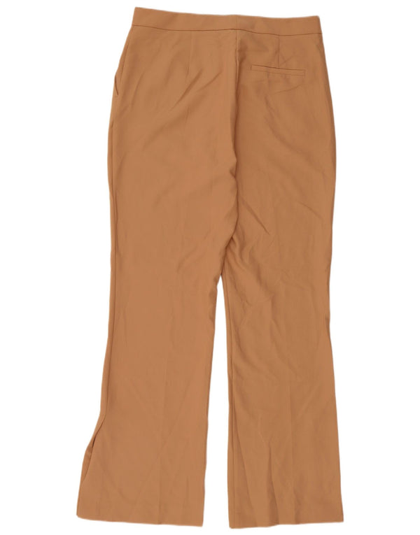 Zara Dame Flare Chino Bukser Large W30 L31 Brun Polyester