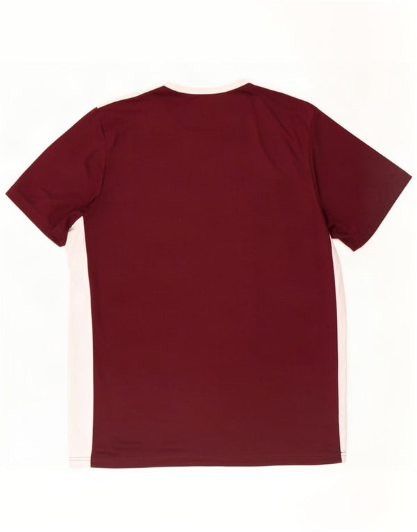 Adidas Herre Aeroready T-Shirt Top Stor Burgundy Colourblock Polyester