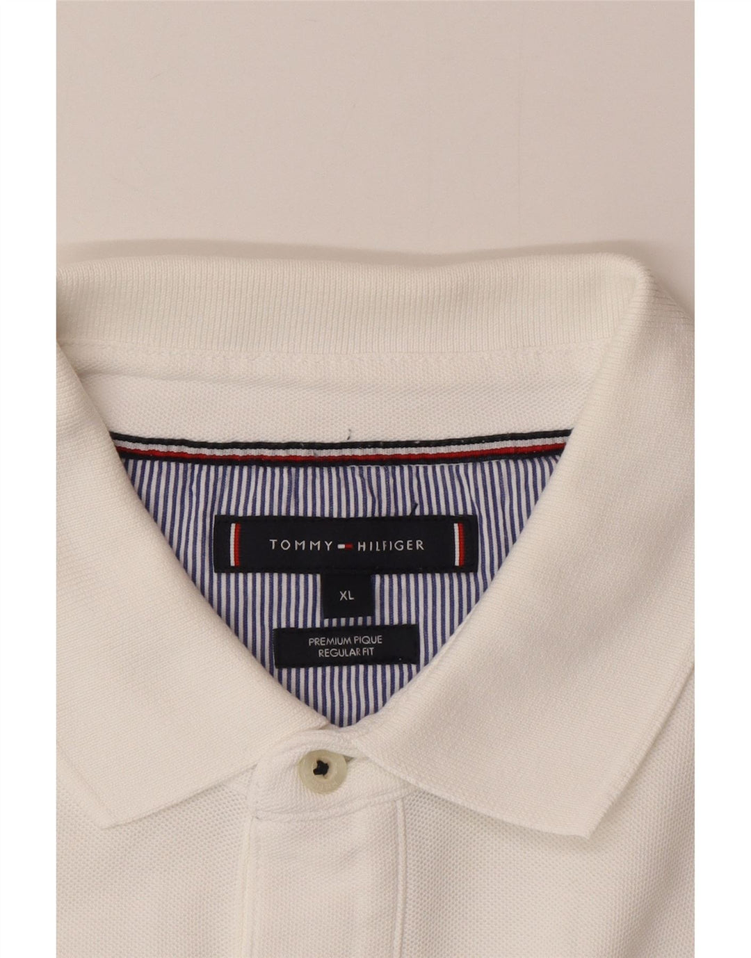 Tommy Hilfiger Herre Regular Fit Polo Shirt XL Hvid