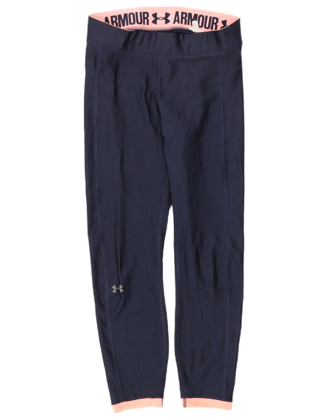 Under Armour Womens Crop Graphic Leggings UK 12 Medium Navy Blue
