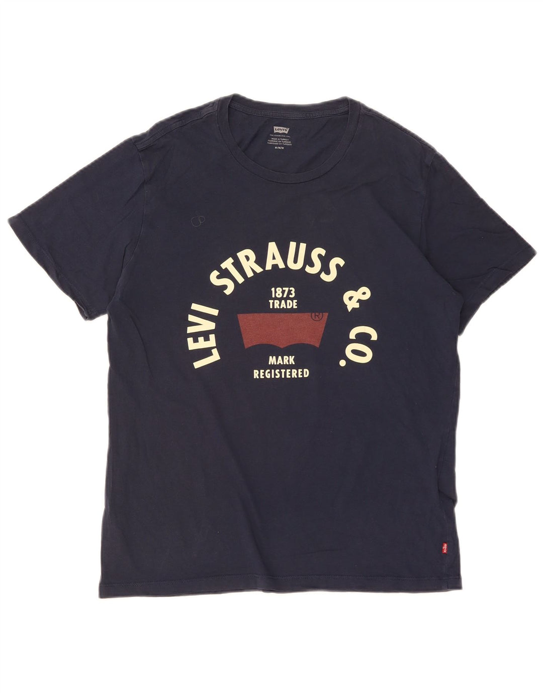 Levi's Herre grafisk T-shirt Top Medium Navyblå Bomuld