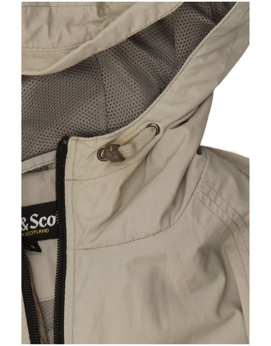 Lyle & Scott Regnjakke med hætte til mænd UK 36 Small Beige Nylon