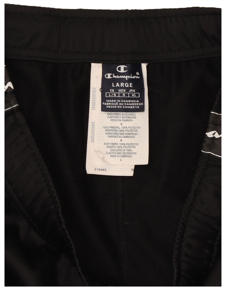 CHAMPION Herre grafisk træningsdragt Bukser Joggers Large Sort Polyester