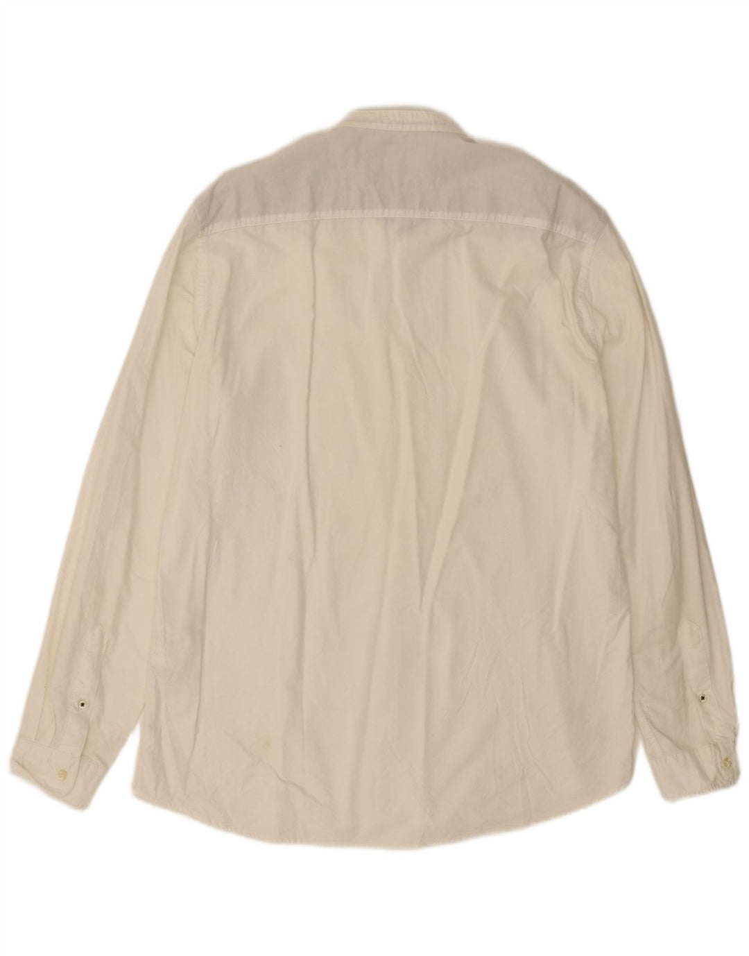 ZARA Mens Relaxed Fit Shirt Medium White Cotton