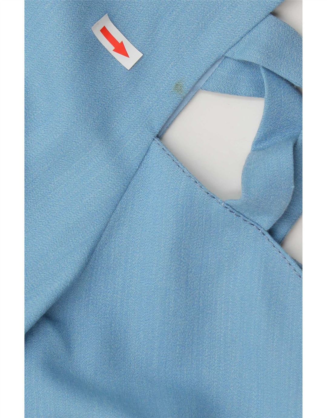 Vintage Kvinder Off Shoulder Sheath Kjole UK 14 Large Blue