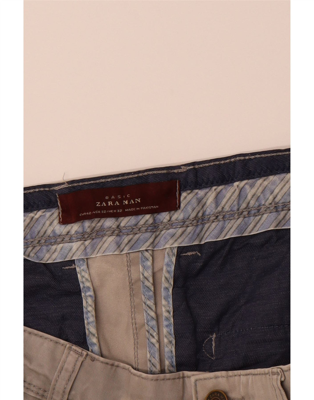 ZARA Mens Slim Chino Trousers EU 42 Large W34 L34 Grey Vintage Zara and Second-Hand Zara from Messina Hembry 