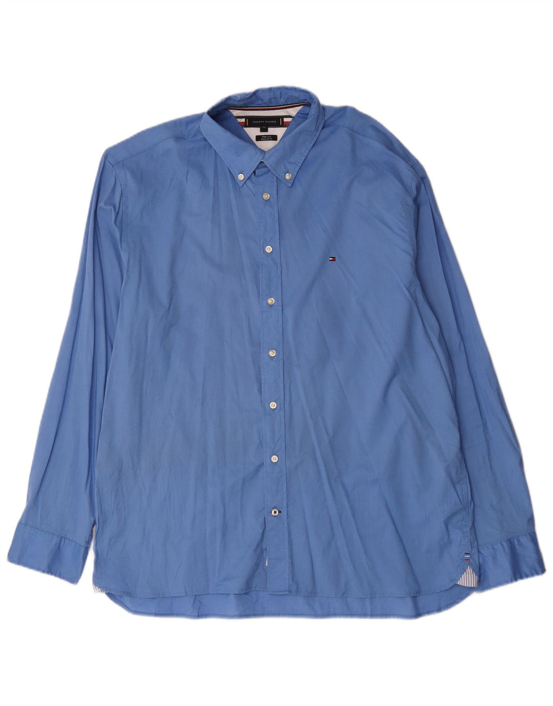 Tommy Hilfiger Herre Regular Fit skjorte 2XL blå bomuld