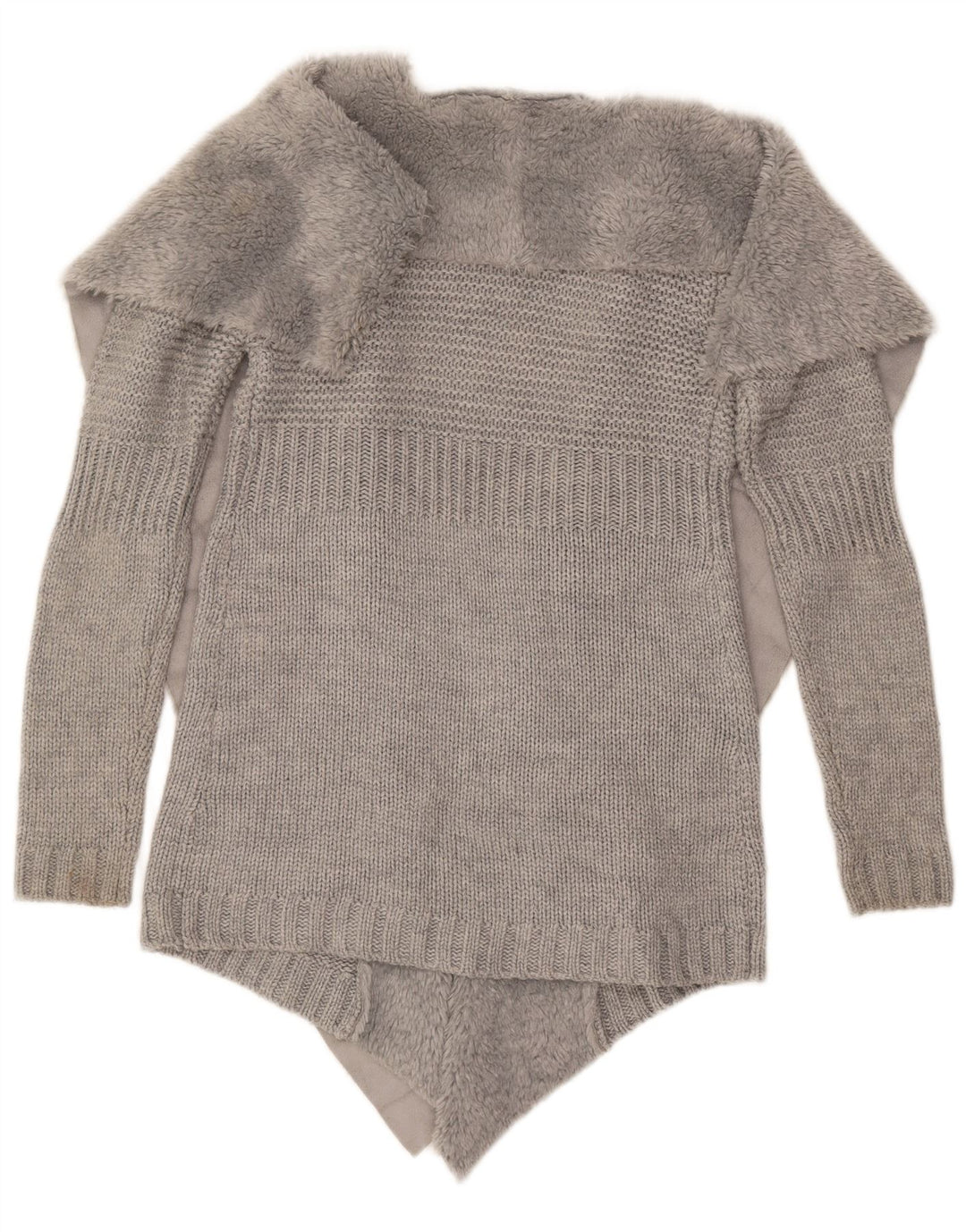 Oasis Womens Open Cardigan Sweater UK 10 Small Grå Akryl