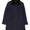 Jigsaw Dame Overfrakke UK 8 Small Navy Blue Flecked