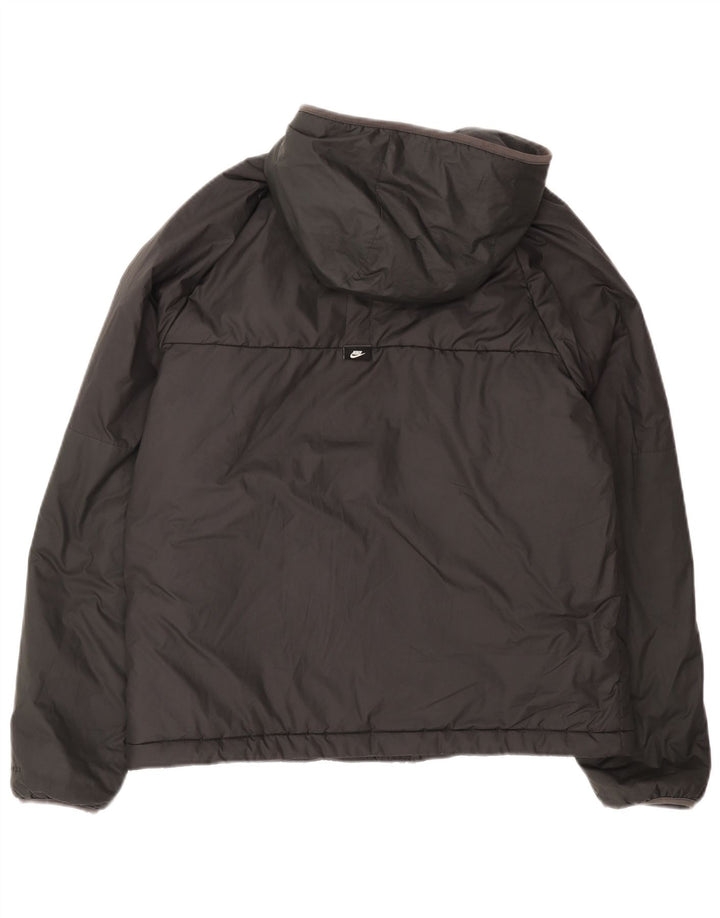 Nike Polstret jakke med hætte til mænd UK 38 Medium Grey Polyester