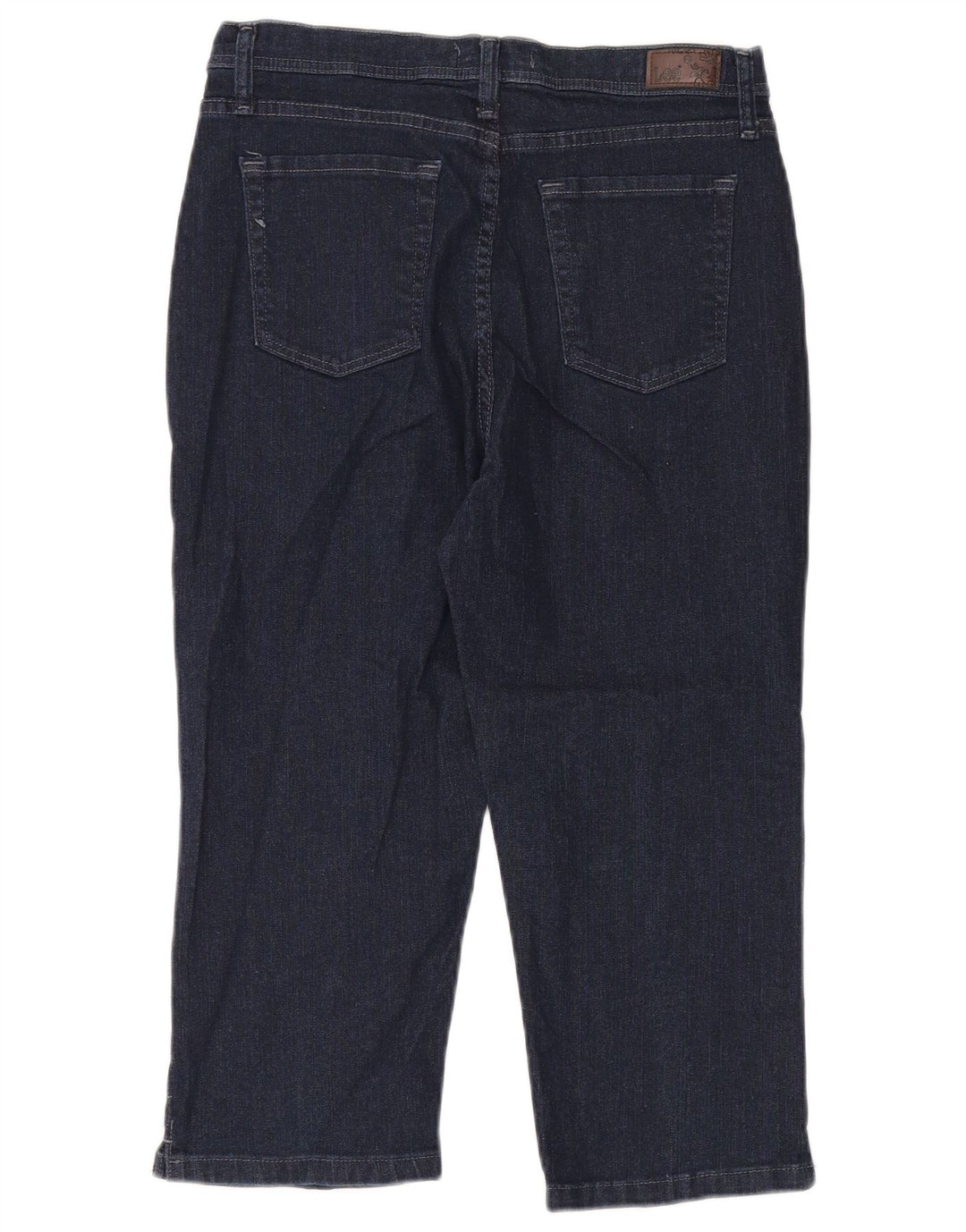 Lee Dame Classic High Waist Capri Jeans US 12 Large W30 L20 Navy Blue