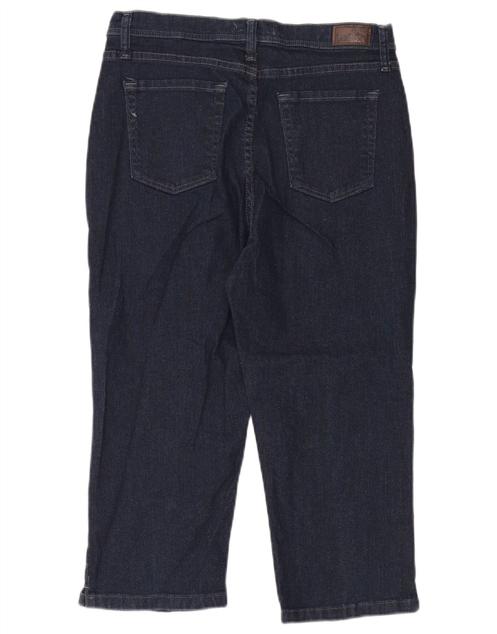 Lee Dame Classic High Waist Capri Jeans US 12 Large W30 L20 Navy Blue