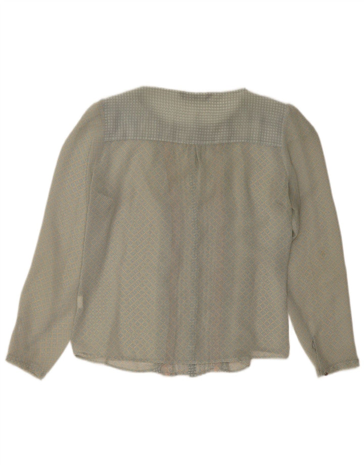 ZARA Womens Shirt Blouse UK 16 Large Blue Floral