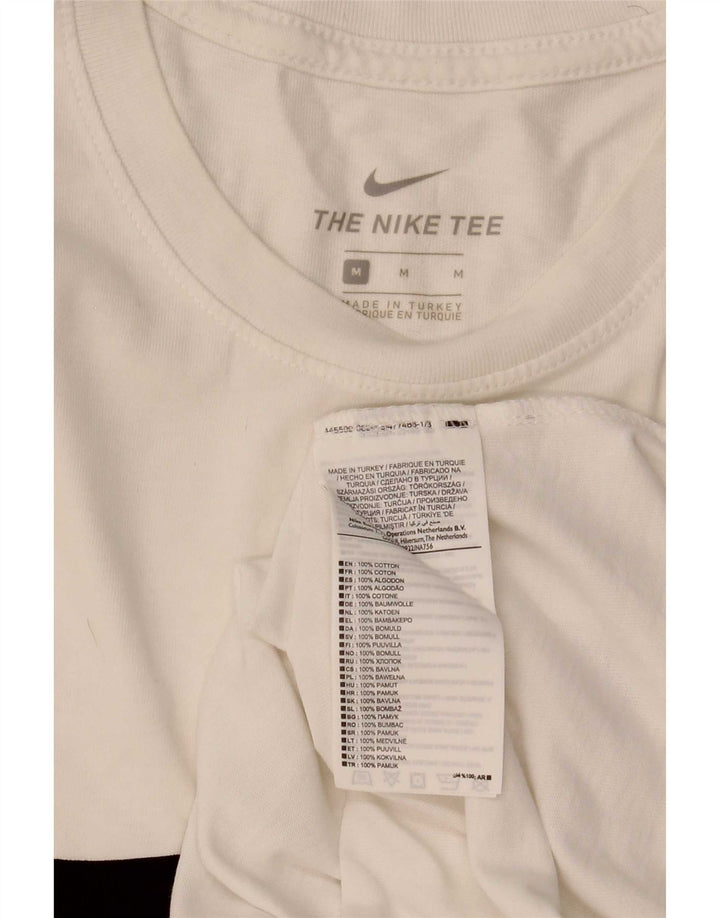 Nike grafisk t-shirt til mænd, medium hvid bomuld