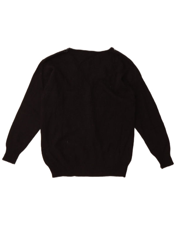 Vintage dame cardigan sweater UK 16 Large Black