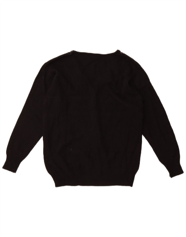 Vintage dame cardigan sweater UK 16 Large Black